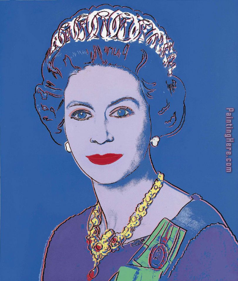 Queen Elizabeth II B painting - Andy Warhol Queen Elizabeth II B art painting